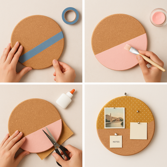 DIY Upcycle: Turn Round Cork Trivets into Bulletin Boards
