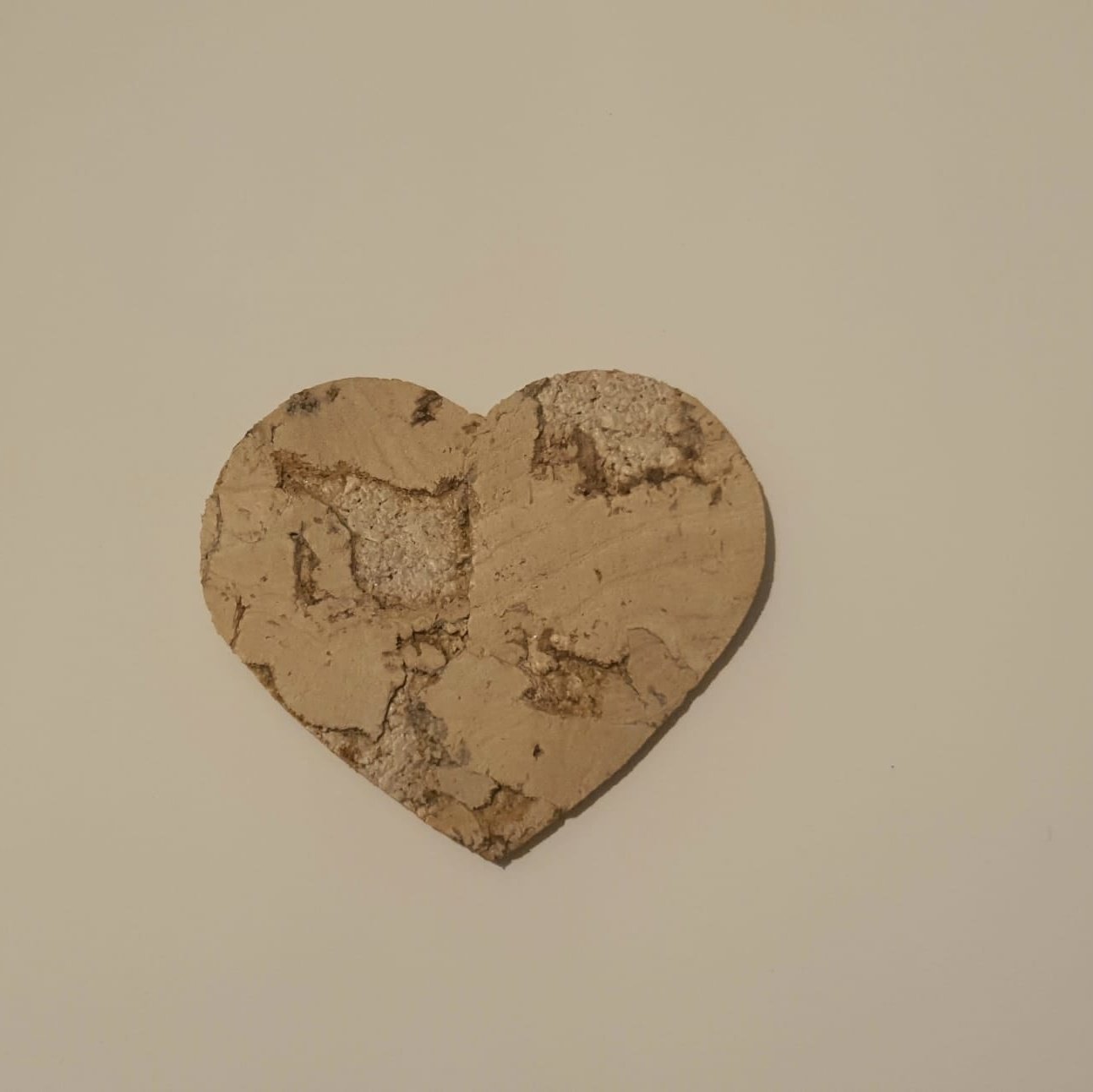Decorative Cork Heart Coaster - 2¾"