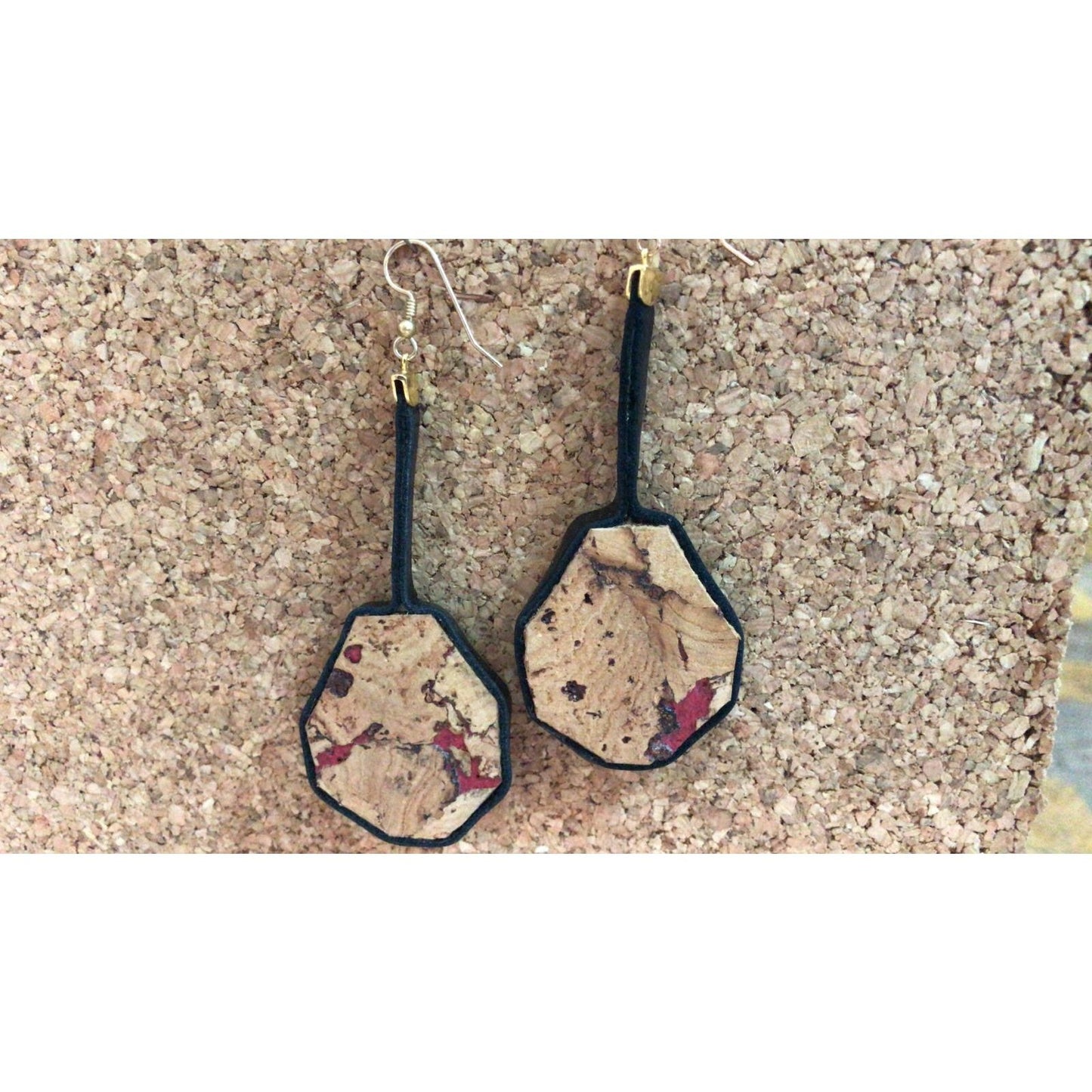Diamond-shaped Cork Earrings