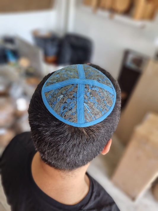 Cork Fabric Kippah - Kinneret