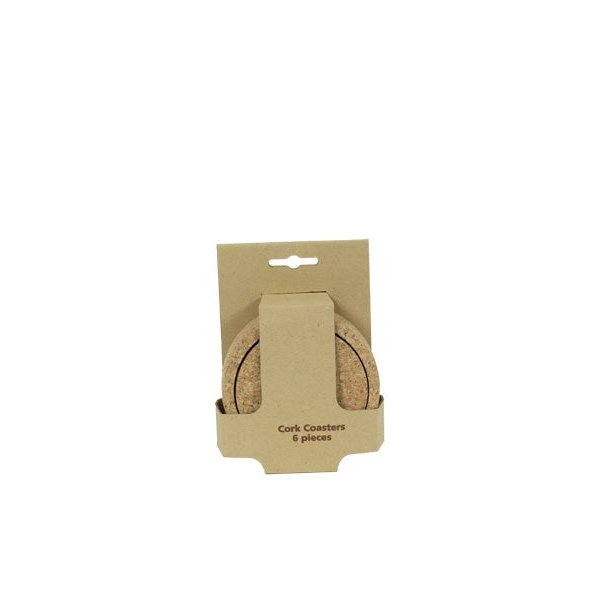 Bottle Holder with 6 Cork Coasters (Package) - paper