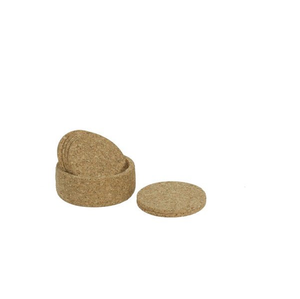 Bottle Holder with 6 Cork Coasters (Package) - paper